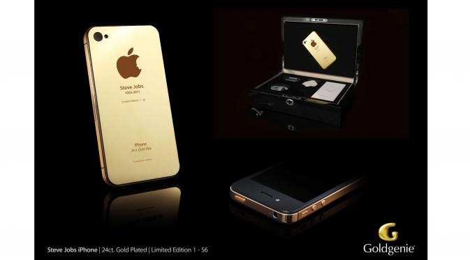 iPhone 4s emas besutan Goldgenie dibuat berdasarkan desain Jonathan Mak (Sumber: BGR)