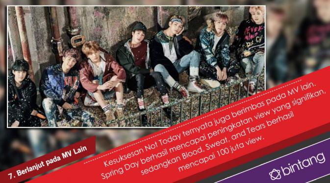 BTS baru saja meriah kesuksesan berkat single beserta MV  Not Today. (Desain: Nurman Abdul Hakim/Bintang.com)