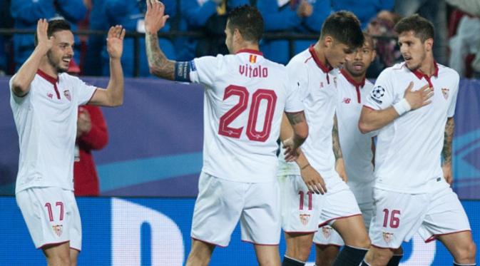 Sevilla tidak lagi takut tampil menyerang pada pertandingan tandang. (AFP/Jorge Guerrero)