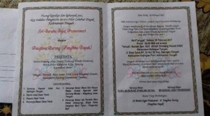 Undangan pernikahan Raja Burung - titisan Nyi Roro Kidul | facebook