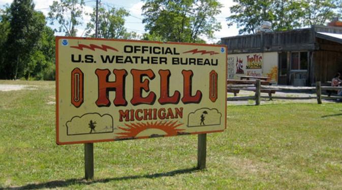 Hell, Michigan, Amerika Serikat. (atlasobscura.com)