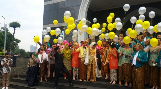 Pernikahan Ridwan Ghani dan Adhitya Putri. (Muhammad Altaf Jauhar/Bintang.com) 