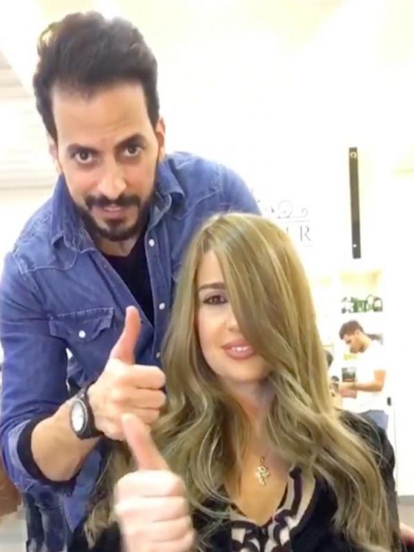Huda Kattan mencoba pewarna rambut dengan selai Nutella di Abed & Samer Salon