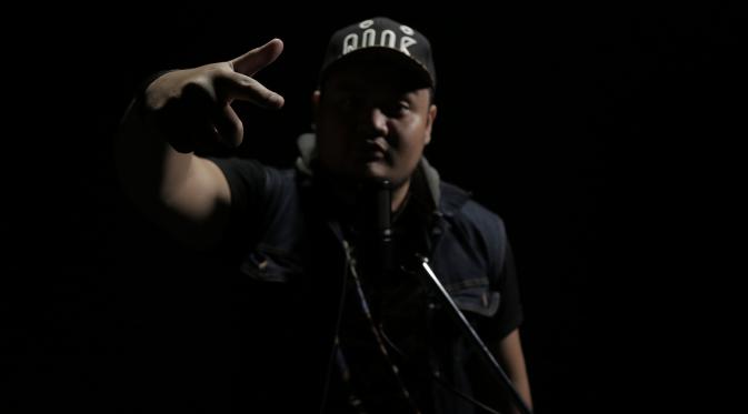 Seorang Beatboxer Menampilkan Keahlian (Liputan6.com/Mochamad Khadafi)