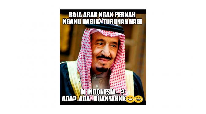 Meme Raja Salman. (Via: twitter.com/supertoleran)