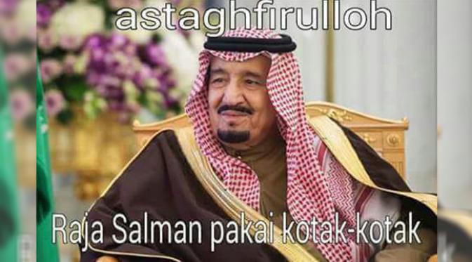 Meme Kedatangan Raja Arab ke Indonesia