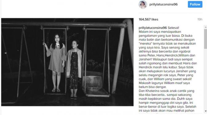 Prilly Latuconsina dan Risa Saraswati. (Instagram/prillylatuconsina96)