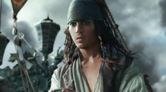 Trailer terbaru Pirates of the Caribbean 5 tunjukkan Jack Sparrow waktu muda dan Johnny Depp tanpa celana. (Via: aceshowbiz)