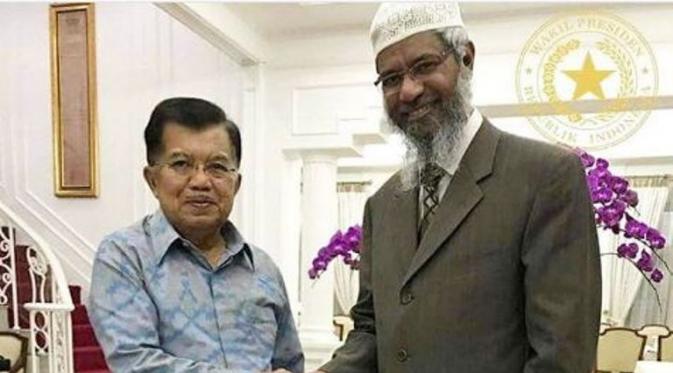 Wapres Jusuf Kalla-Dr Zakir Naik. foto: Instagram (@wakilpresiden)