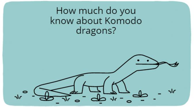 Google buat kuis singkat saat Taman Nasional Komodo berulang tahun ke-37. (Google)