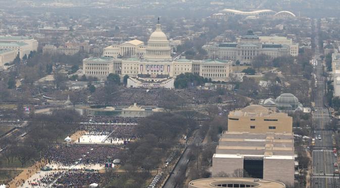 Foto pelantikan Donald Trump dari berbagai angle (National Park Service)