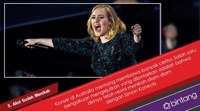 Adele memang dikenal sebagai salah satu penyanyi yang selalu melakukan tindakan fenomenal. (Desain: Nurman Abdul Hakim/Bintang.com)