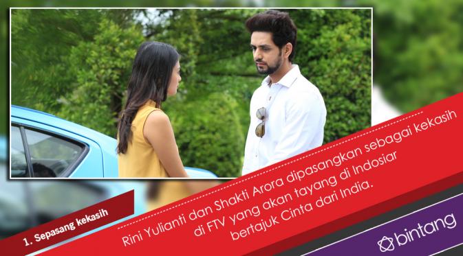 5 Potret Mesra Shakti Arora dan Rini Yulianti Saat Syuting FTV. (Foto: Adrian Putra/Bintang.com, Desain: Nurman Abdul Hakim/Bintang.com)