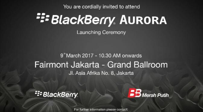 Undangan peluncuran BlackBerry Pertama Buatan Indonesia.