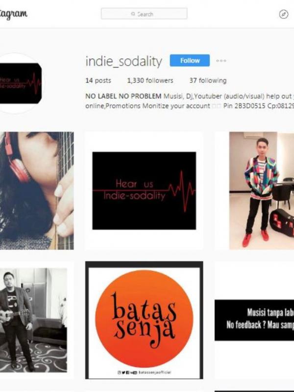 Ratu Rizky Nabila membentuk indie sodality (Instagram)