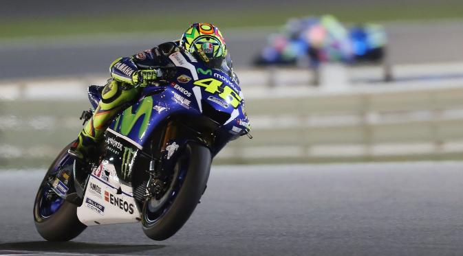 Valentino Rossi memiliki rekor buruk di MotoGP Losail Qatar dalam lima seri terakhir. (AFP/Karim Jaafar)