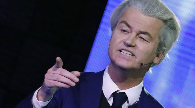 Geert Wilders, politisi sayap kanan yang juga pemimpin Partai Kebebasan (PVV) Belanda (AP)