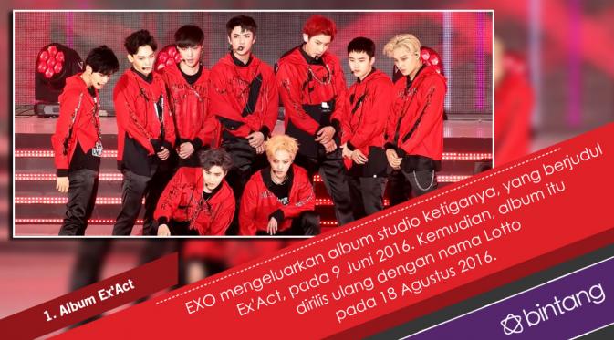 Setelah berjaya di akhir tahun 2016, EXO mendadak hilang dari berbagai chart musik. (Desain: Nurman Abdul Hakim/Bintang.com)