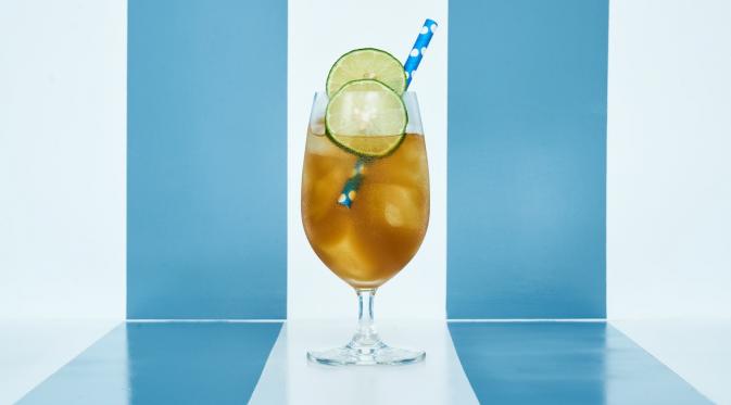Koktail Cynar Mule, minuman klasik dengan cita rasa khas Itali dari bar Da Maria Bali.