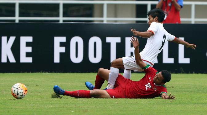 Indonesia vs Myanmar (Liputan6.com/Helmi Fithriansyah)