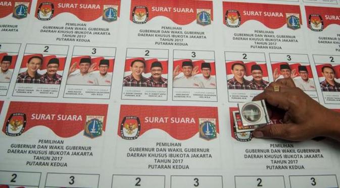 Tampilan baru calon Wakil Gubernur DKI Jakarta Djarot Saiful Hidayat di surat suara. (Liputan6.com)