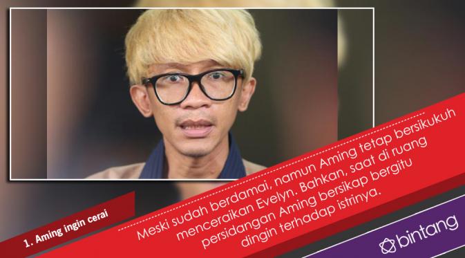 5 Fakta Seputar Sidang Cerai Perdana Aming dan Evelyn. (Foto: Nurwahyunan, Desain: Nurman Abdul Hakim/Bintang.com)