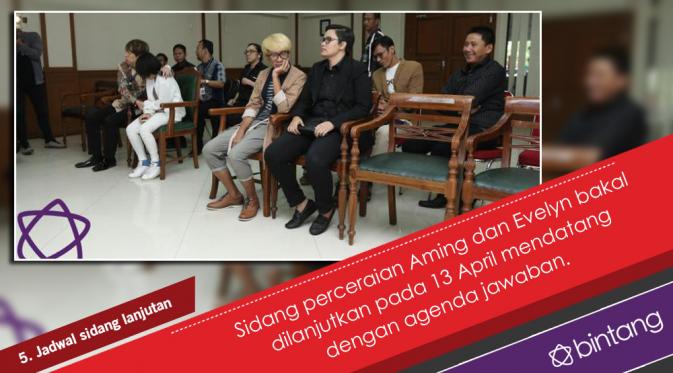 5 Fakta Seputar Sidang Cerai Perdana Aming dan Evelyn. (Foto: Nurwahyunan, Desain: Nurman Abdul Hakim/Bintang.com)