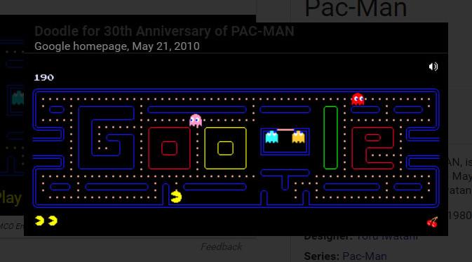 Kamu bisa mainkan Pacman di peramban. (Liputan6.com/ Yuslianson)