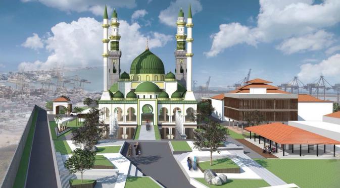 Rancangan Masjid Apung Mbah Priok yang Akan Dibangun Ahok. (Istimewa)