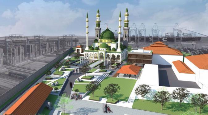 Rancangan Masjid Apung Mbah Priok yang Akan Dibangun Ahok. (Istimewa)