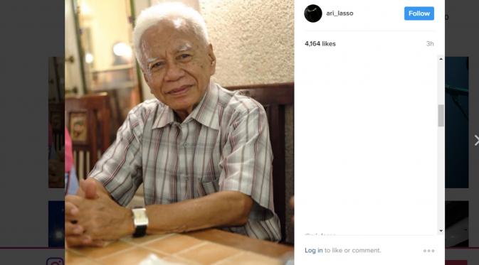 Ari Lasso mengungkapkan kesedihannya atas kematian sang ayah dengan mengunggah foto di Instagram.