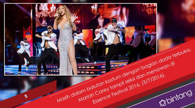 5 Penampilan Seksi Mariah Carey di Atas Panggung. (Foto: Fuse TV, Desain: Nurman Abdul Hakim/Bintang.com)