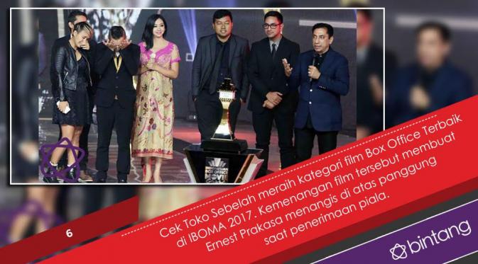 6 fakta kemenangan Cek Toko Sebelah di IBOMA 2017. (Foto: Deki Prayoga/Bintang.com, Desain Grafis: Nurman Abdul Hakim)