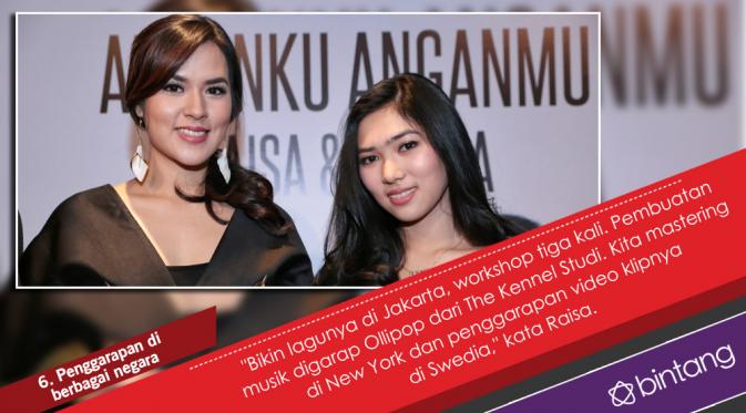 Anganku Anganmu, Raisa dan Isyana Menyatu dalam Satu Jiwa. (Foto: Adrian Putra/Bintang.com, Desain: Nurman Abdul Hakim/Bintang.com)