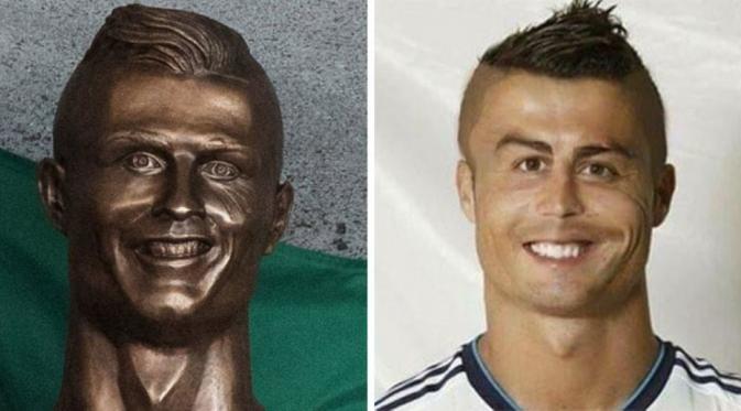 Meme patung Cristiano Ronaldo. (Via: boredpanda.com)