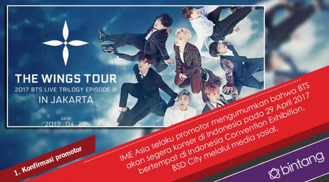 BTS Konser di Indonesia, Harga Tiket Mencekik Leher. (Foto: Facebook IME INA, Desain: Nurman Abdul Hakim/Bintang.com)