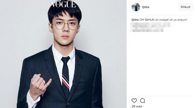 Salah satu ungghan penggemar Sehun EXO. (Instagram/tjdea)