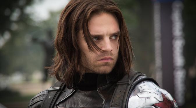 Sebastian Stan sebagai Bucky Barnes alias Winter Soldier dalam Captain America: The Winter Soldier. (Marvel Studios)