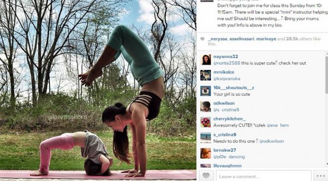 Memukau Pose  Yoga Ibu dan Anak  Ini di Instagram 