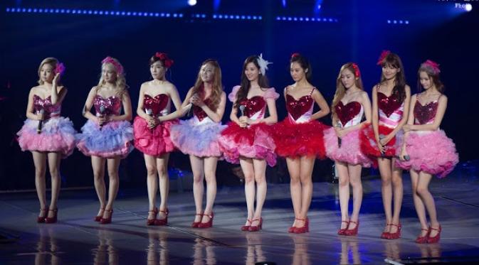 Jessica Jung saat masih bergabung bersama Girls Generation dalam konsernya yang berlangsung di Jepang, Maret 2014.