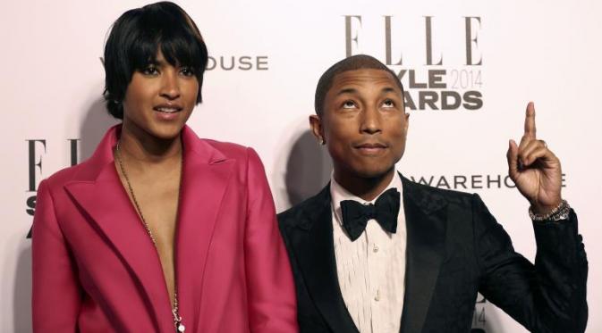 Intip Kemesraan Pharrell Williams dan Sang Istri di Depan Publik