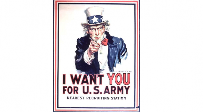 Paman Sam alias Uncle Sam dalam poster (Wikipedia)