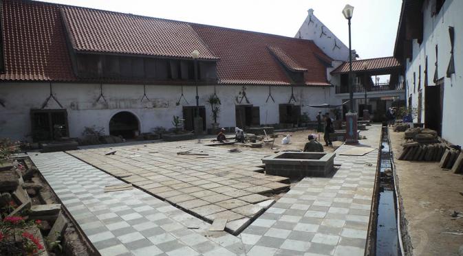 Renovasi museum yang terletak di Jalan Pasar Ikan, Penjaringan, Jakarta Utara ini sudah dilakukan 8 September 2014 kemarin, (9/9/14). (Liputan6.com/Faizal Fanani)