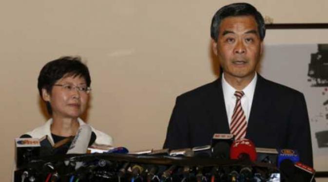 Pemimpin Hong Kong CY Leung. (BBC)