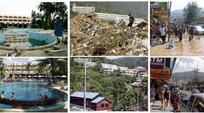 Before and after tsunami Thailand (Reuters)