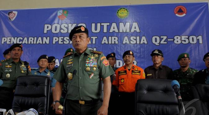 Panglima TNI Pimpin Operasi Pengangkatan Ekor AirAsia QZ8501