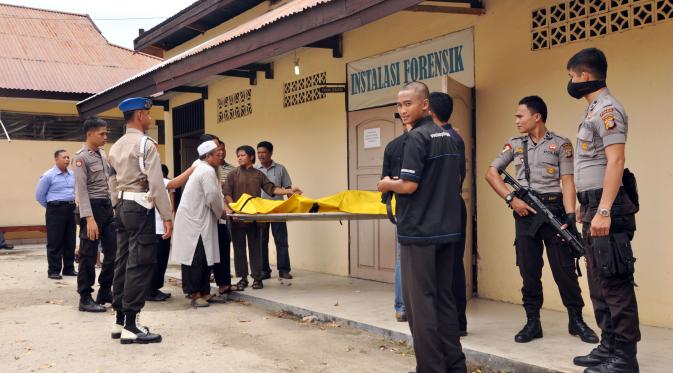 Korban tewas penembakan oleh kelompok bersenjata di Poso, Sulteng. (Liputan6.com/Dio Pratama)