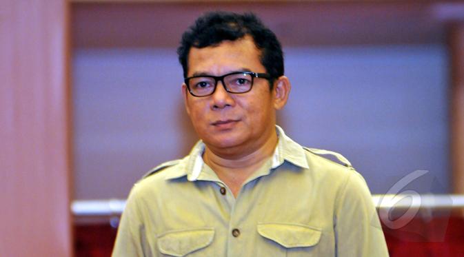 Mathias Muchus menjadi Tan Malaka dalam film Jenderal Soedirman garapan sutradara Viva Westi, Balai Sudirman, Tebet, Jakarta, Selasa (20/1/2015). (Liputan6.com/Panji Diksana)