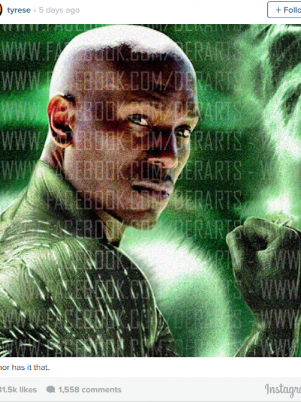 Bintang Fast and Furious, Tyrese Gibson meluncurkan kampanye melalui jejaring sosial demi bisa terlibat di Green Lantern.