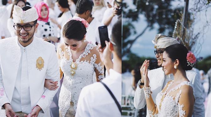 Revalina S Temat mengunggah foto-foto suasana pernikahan romantisnya di Uluwatu, Bali. (foto: instagram.com/vatemat)